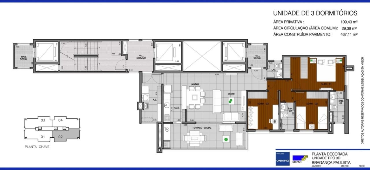 Perspectiva do Apartamento - Apartamento à venda, Condomínio Residencial Hydepark, alto padrão, aptos com 2, 3 e 4 dormitórios - Bairro Sta Helena Bragança Paulista, SP | Easy Imóveis