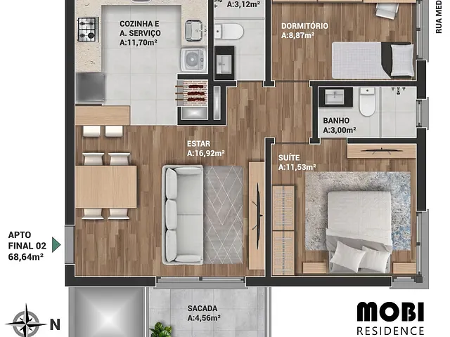 Lançamento 2 quartos e 2 banheiros, disponível, no bairro Cinqüentenário em Caxias do Sul