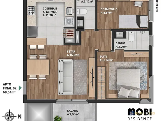 Lançamento 2 quartos e 2 banheiros, disponível, no bairro Cinqüentenário em Caxias do Sul