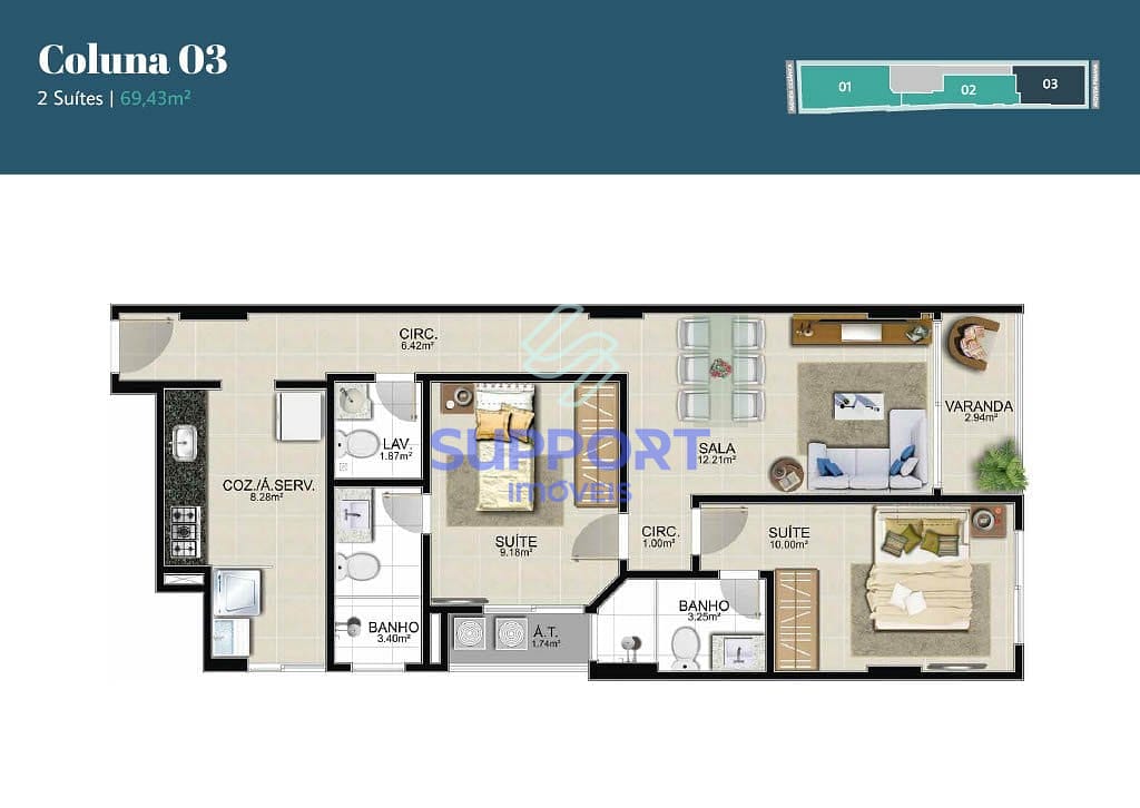 Apartamento, 1 quarto, 10 m² - Foto 12