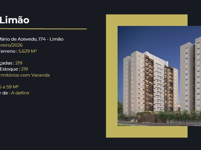 Foto do Lançamento - APTOS COM 44 M²  2 DORMS, COM TERRAÇO E VAGA DE GARAGEM E LAZER COMPLETO  - ENTREGA EM FEV 2026  - UNNI LIMÃO  LANÇAMENTO DIA 06/12/23 | Lares e Andares Imóveis