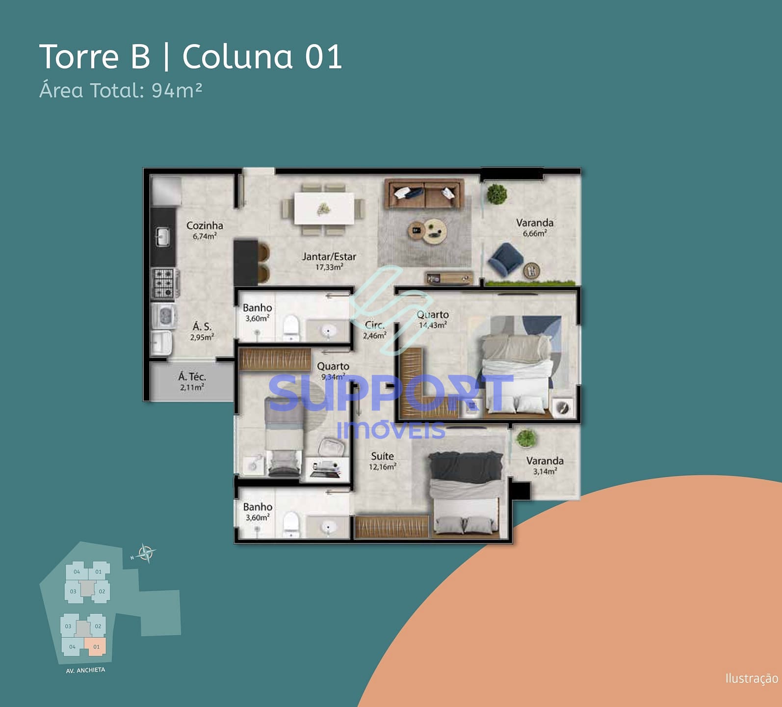 Apartamento, 1 quarto, 10 m² - Foto 10