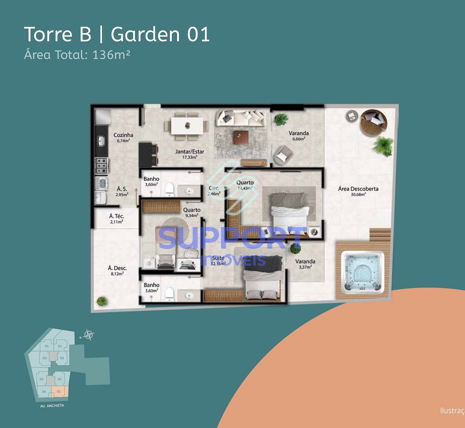 Apartamento, 1 quarto, 10 m² - Foto 14