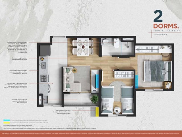 Lançamento 2 quartos e 1 banheiro, disponível, no bairro Chácara Estância Paulista em Suzano