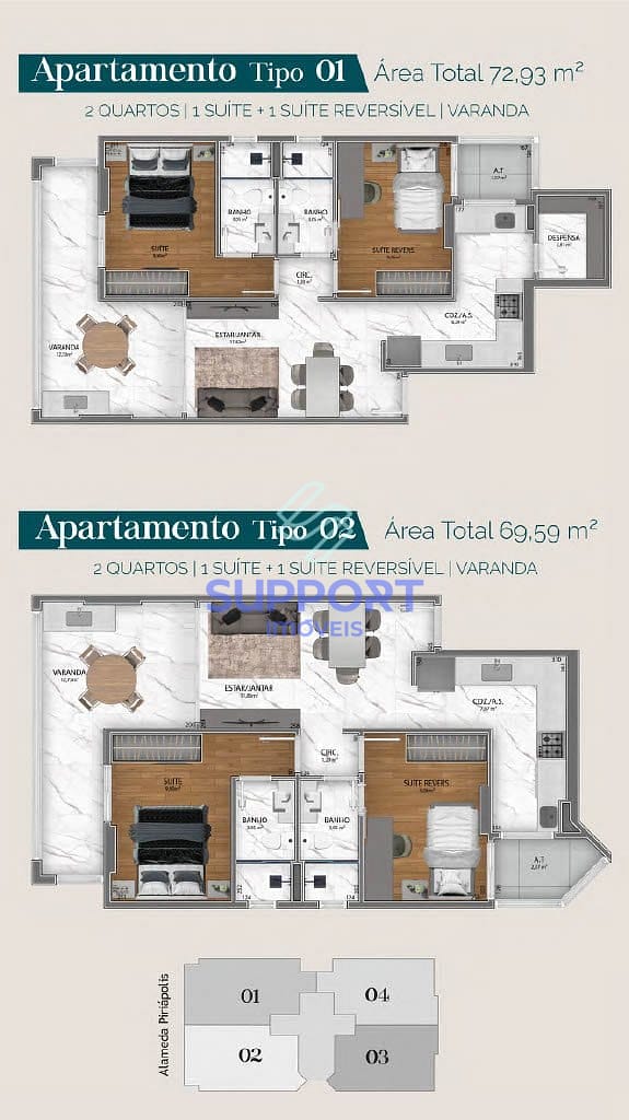 Apartamento, 2 quartos, 62 m² - Foto 4