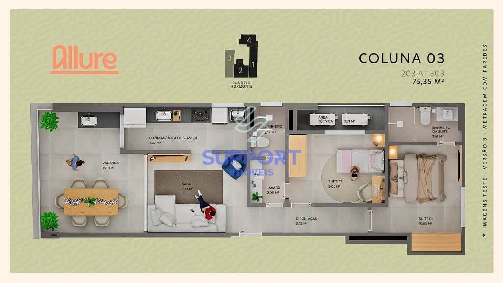 Apartamento, 2 quartos, 58 m² - Foto 7