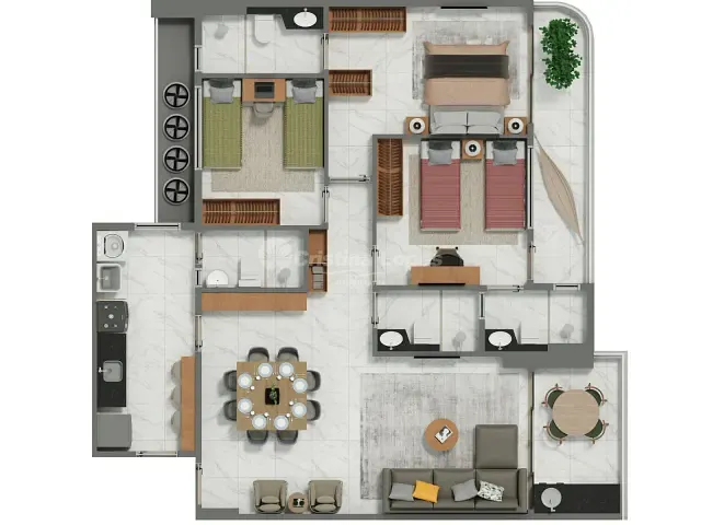 Lançamento 3 quartos e 4 banheiros, disponível, no bairro Horto em Teresina