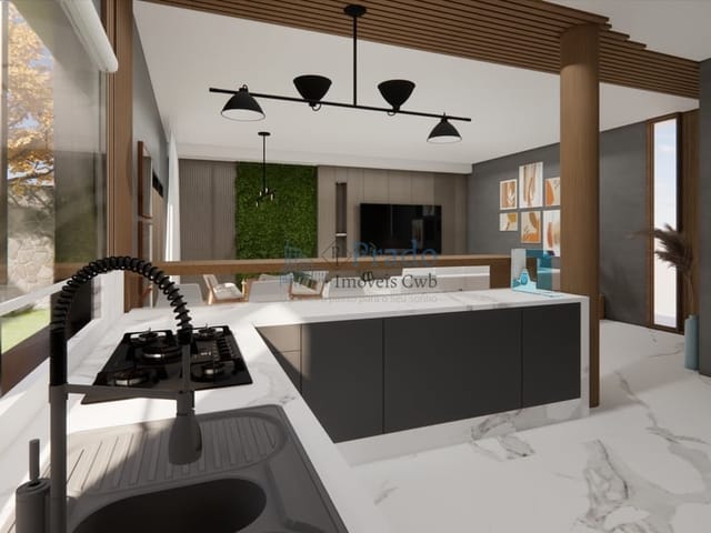 Sobrado com 262m² 3 quartos e 5 banheiros, à venda, no bairro Mercês em Curitiba