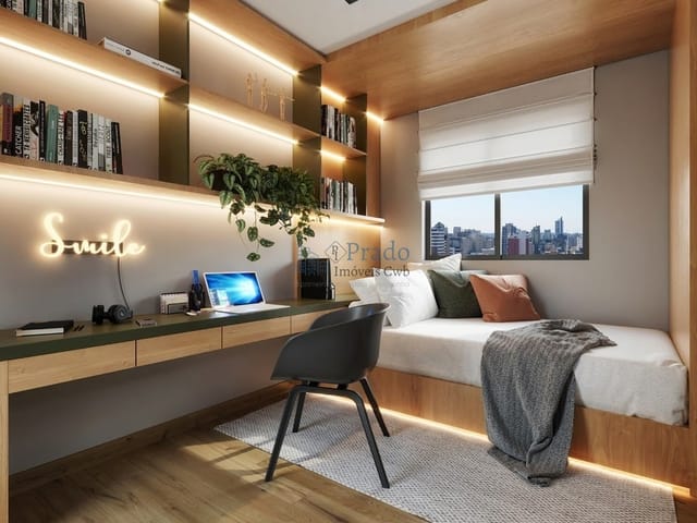 Apartamento 2 quartos e 1 banheiro, à venda, no bairro Centro em Curitiba
