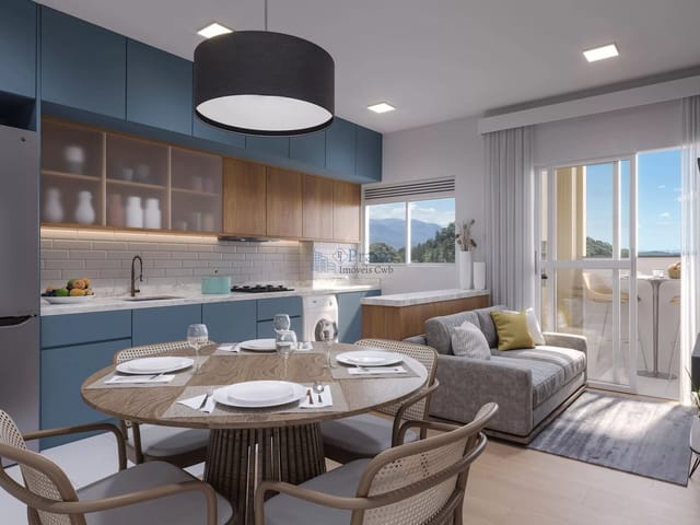 Apartamento com 60m² 2 quartos e 1 banheiro, à venda, no bairro Pirabeiraba (Pirabeiraba) em Joinville