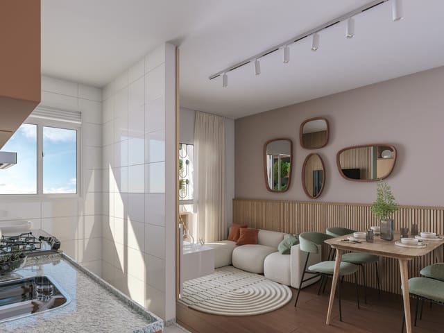 Apartamento 2 quartos e 1 banheiro, à venda, no bairro Pinheirinho em Curitiba