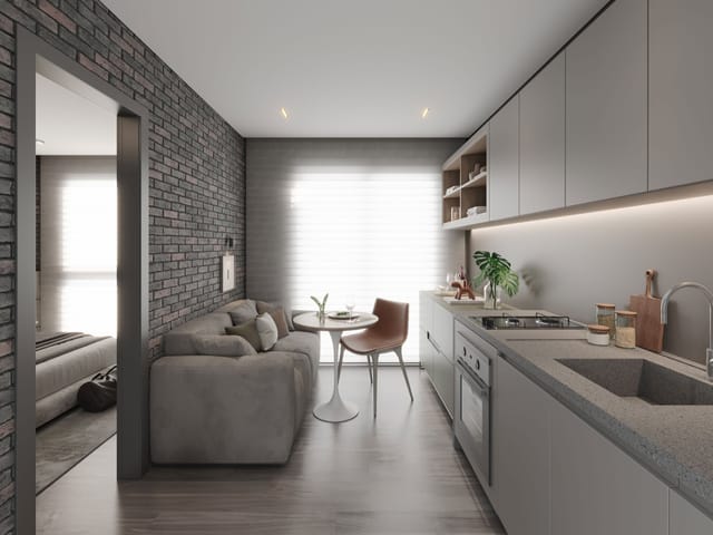 Studio com 34m² 1 quarto e 1 banheiro, à venda, no bairro Bacacheri em Curitiba