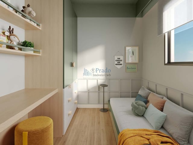 Apartamento 1 quarto e 1 banheiro, à venda, no bairro Novo Mundo em Curitiba