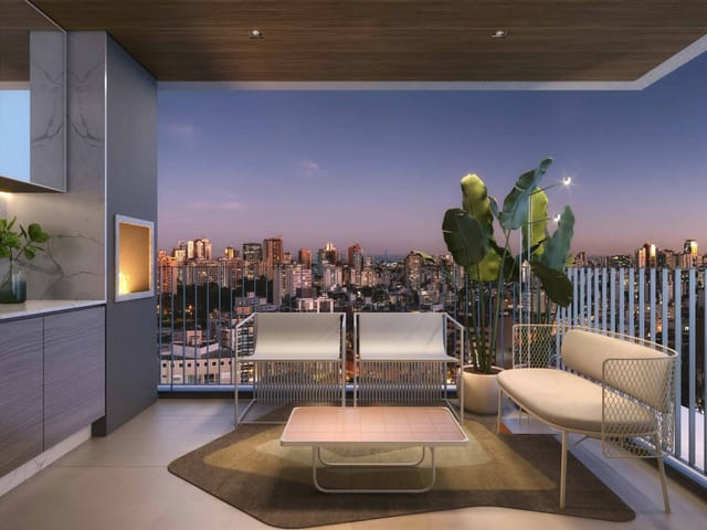 Apartamento 2 quartos e 3 banheiros, à venda, no bairro Ahú em Curitiba