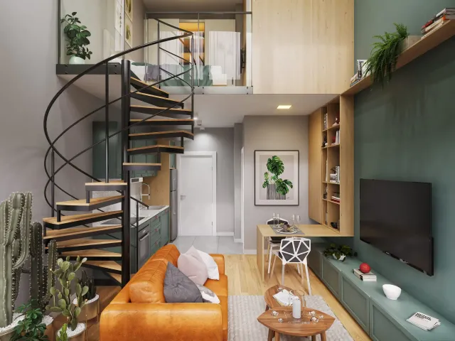 Loft com 38m² 1 quarto e 1 banheiro, à venda, no bairro Água Verde em Curitiba