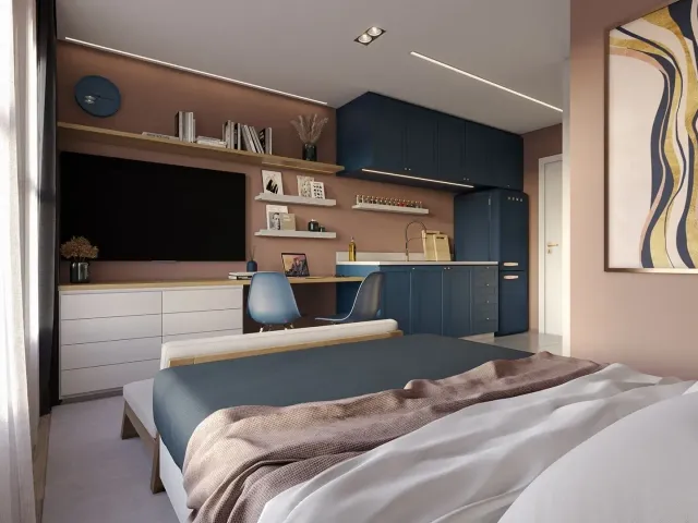 Loft 1 quarto e 1 banheiro, à venda, no bairro Cabral em Curitiba