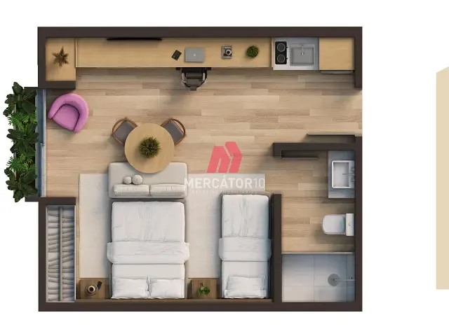 Loft 1 quarto e 1 banheiro, à venda, no bairro centro em Pomerode