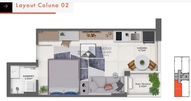 Apartamento, 1 quarto, 35 m² - Foto 37
