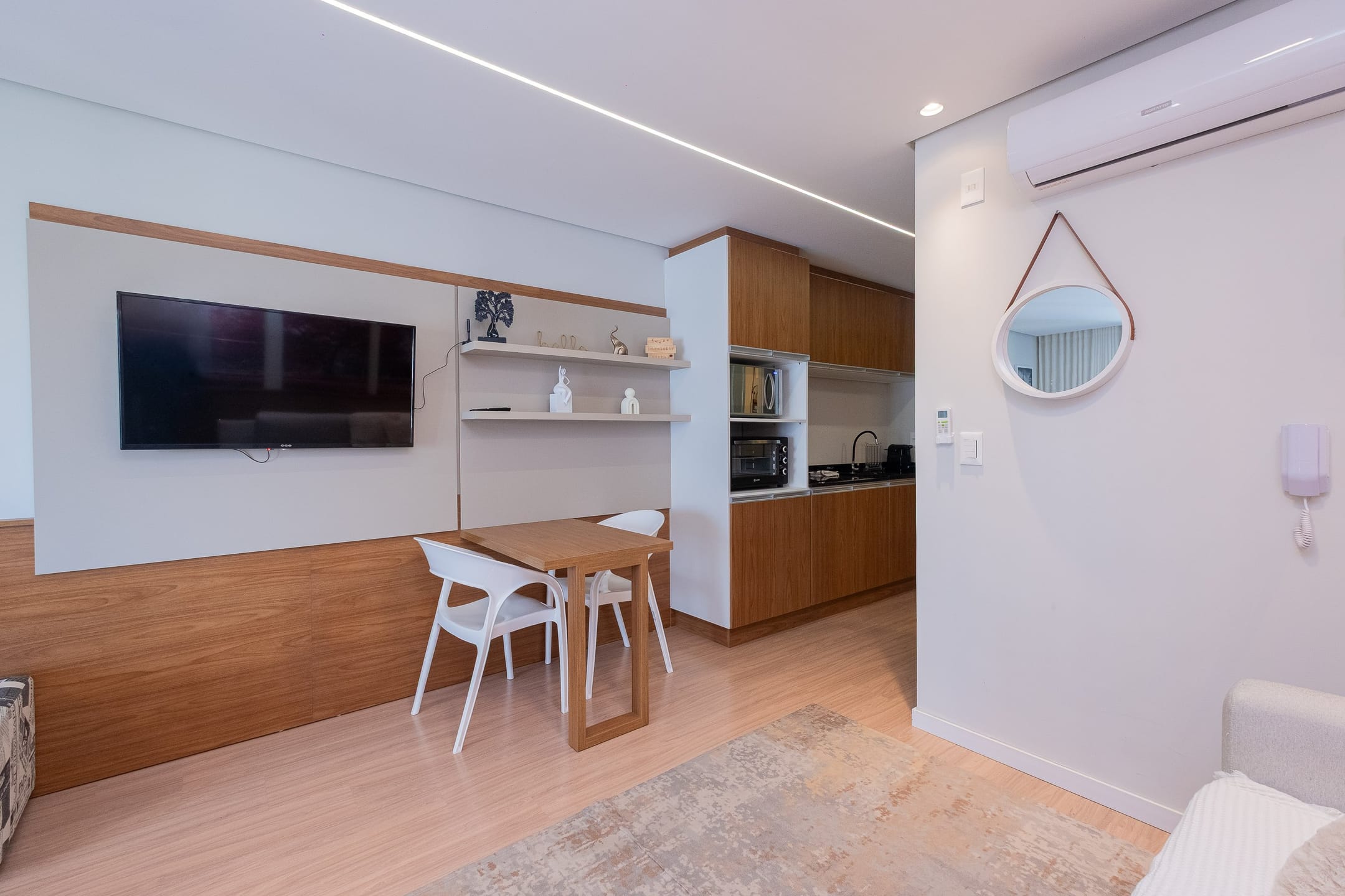 Loft mobiliado disponível para locação no Parque Una em Pelotas RS, com praticidade, conforto e excelente localização na cidade