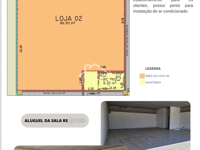 Loja com 92m², para alugar, no bairro Jardim Alphacenter em Santa Bárbara D'Oeste