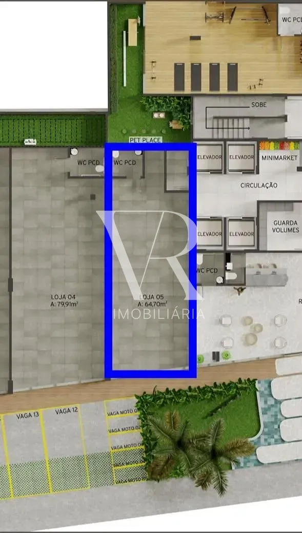 Loja-Salão, 64 m² - Foto 9