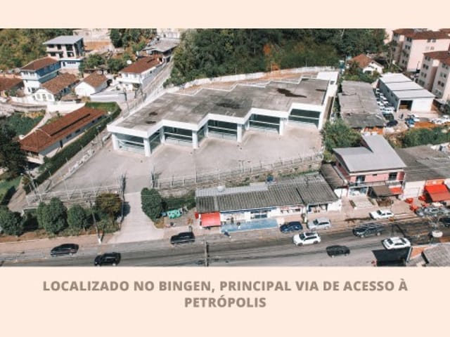 Loja com 1250m², para alugar, no bairro Bingen em Petrópolis