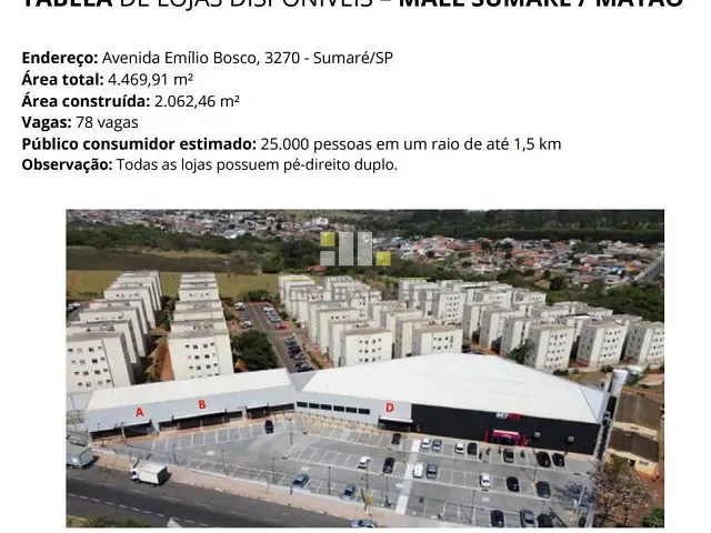 Loja com 4470m², para alugar, no bairro Parque Yolanda (Nova Veneza) em Sumaré