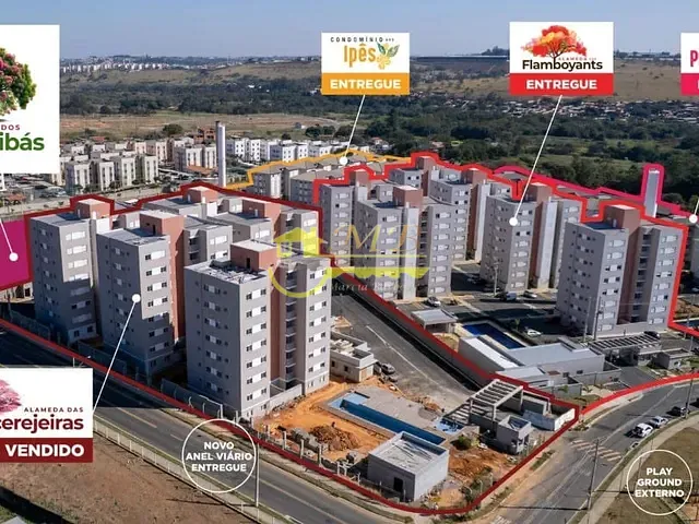 Apartamento com 44m² 2 quartos e 1 banheiro, à venda, no bairro Recanto do Sol I em Campinas