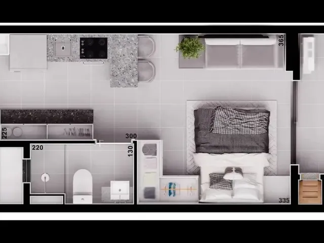 Outro 1 quarto e 1 banheiro, à venda, no bairro Portão em Curitiba