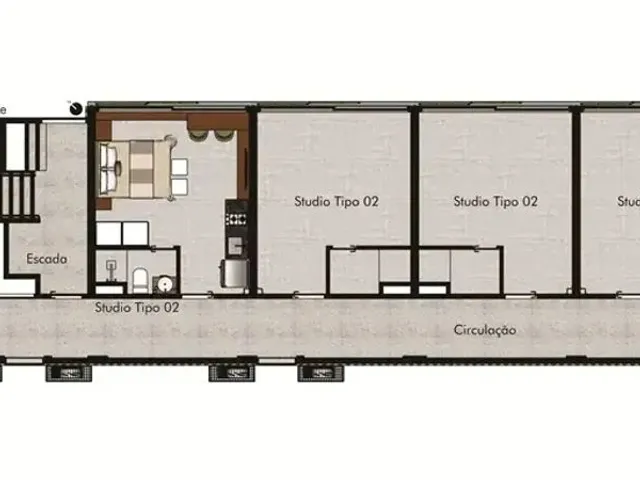 Outro 1 quarto e 1 banheiro, à venda, no bairro Cabral em Curitiba