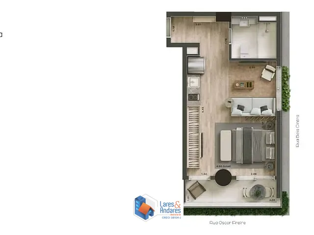 Outro com 39m² 1 quarto e 1 banheiro, à venda, no bairro Cerqueira César em São Paulo