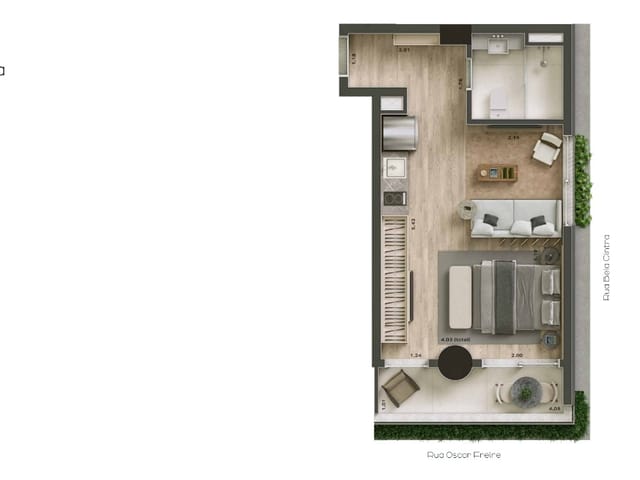 Outro com 39m² 1 quarto e 1 banheiro, à venda, no bairro Cerqueira César em São Paulo