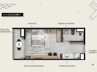 Foto do Outro-Studio para venda em Pinheiros com 1 quarto, 25m²