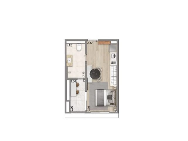 Outro com 33m² 1 quarto e 1 banheiro, à venda, no bairro Jardim Vila Mariana em São Paulo