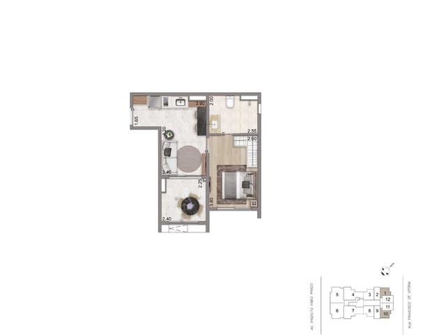 Outro com 38m² 1 quarto e 1 banheiro, à venda, no bairro Jardim Vila Mariana em São Paulo