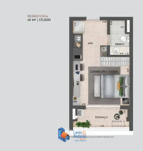 Apartamento, 1 quarto, 30 m² - Foto 57