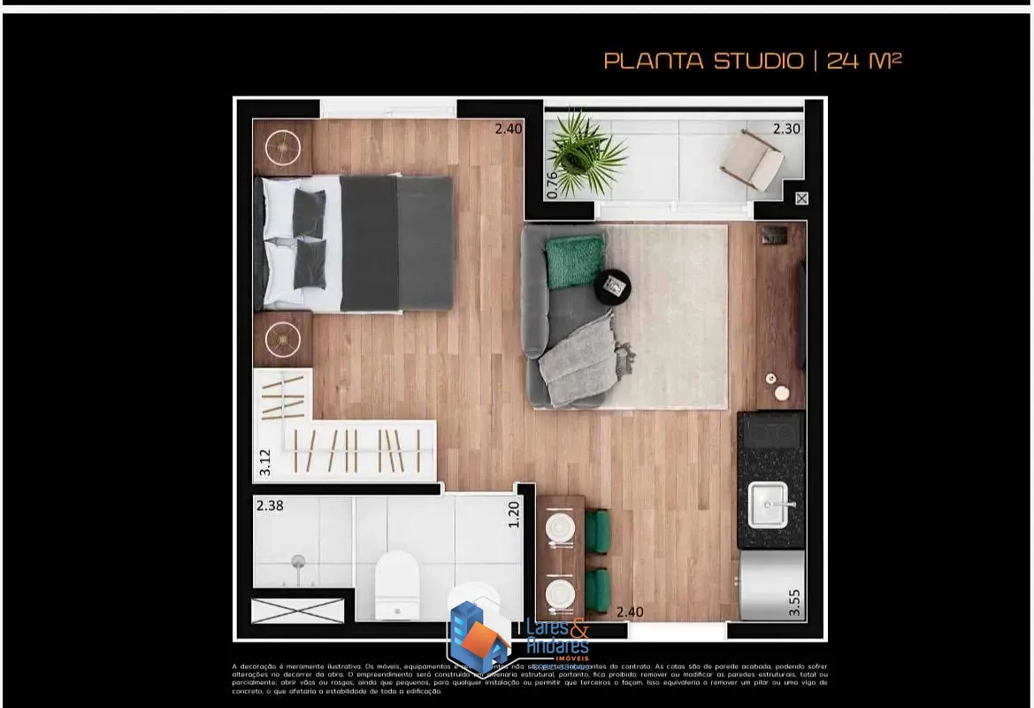 Apartamento, 1 quarto, 24 m² - Foto 14
