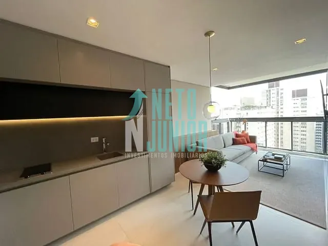 Apartamento com 47m² 1 quarto e 1 banheiro, à venda ou para alugar, no bairro Jardim Paulista em São Paulo