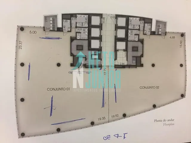 Andar corporativo com 871m², para alugar, no bairro Vila Nova Conceição em São Paulo