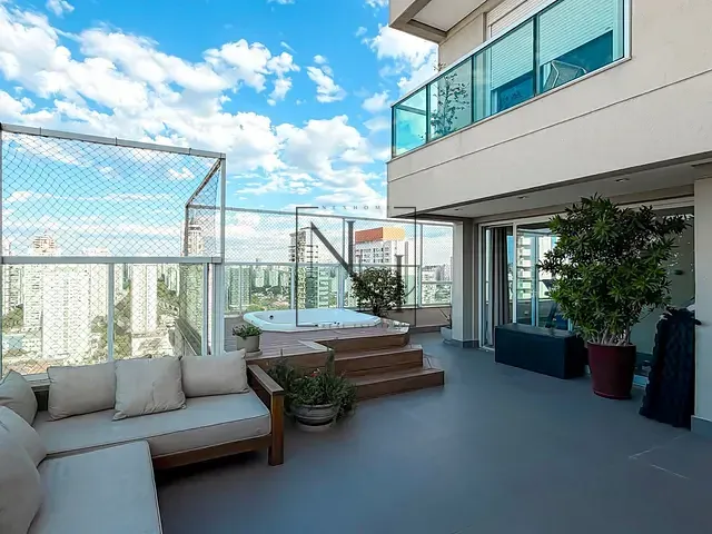 Cobertura / Penthouse com 357m² 4 quartos e 6 banheiros, à venda ou para alugar, no bairro Brooklin em São Paulo