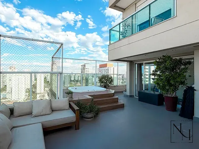 Cobertura / Penthouse com 357m² 4 quartos e 6 banheiros, à venda ou para alugar, no bairro Brooklin em São Paulo