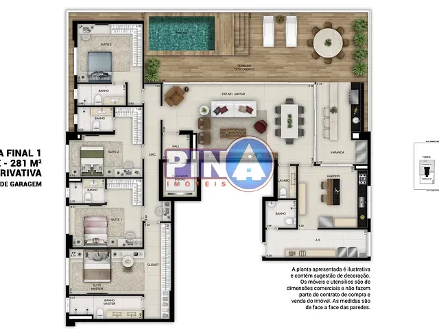 Cobertura / Penthouse com 281m² 4 quartos e 6 banheiros, à venda, no bairro Serrinha em Goiânia