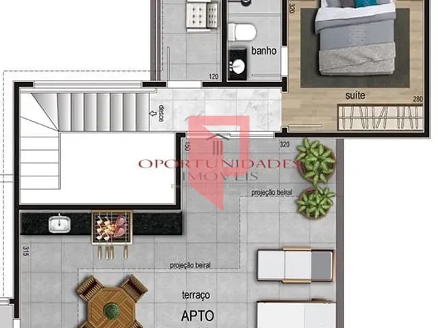 Cobertura / Penthouse com 112m² 3 quartos e 3 banheiros, à venda, no bairro Itapoã em Belo Horizonte