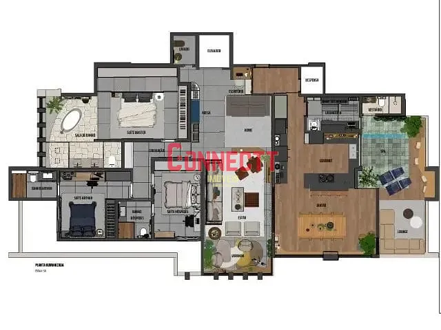 Cobertura / Penthouse 3 quartos e 1 banheiro, à venda, no bairro Residencial Alto do Ipe em Ribeirão Preto