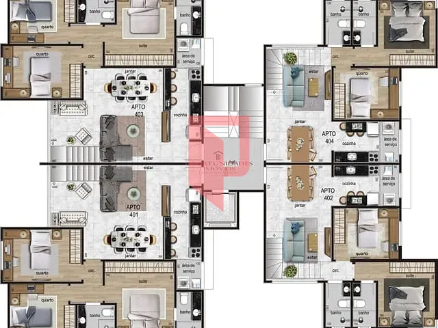 Apartamento com 112m² 3 quartos e 2 banheiros, à venda, no bairro Itapoã em Belo Horizonte