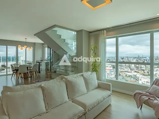 Cobertura / Penthouse com 228m² 3 quartos e 3 banheiros, à venda ou para alugar, no bairro Uvaranas em Ponta Grossa