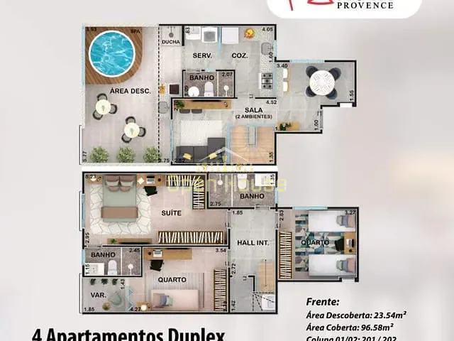 Cobertura / Penthouse com 120m² 3 quartos e 2 banheiros, à venda, no bairro Jardim Amália em Volta Redonda