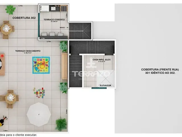 Cobertura / Penthouse 3 quartos e 2 banheiros, à venda, no bairro Jardim Belvedere em Volta Redonda