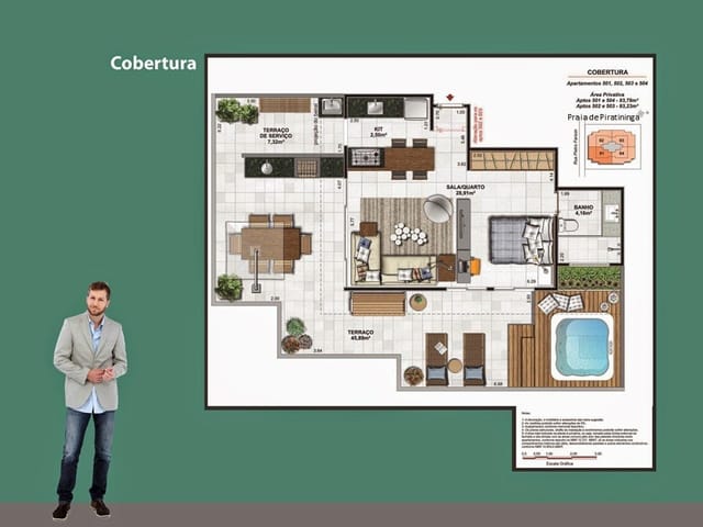 Cobertura / Penthouse 1 quarto e 1 banheiro, à venda ou para alugar, no bairro Piratininga em Niterói