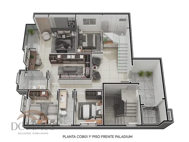 Cobertura / Penthouse com 206m² 4 quartos e 3 banheiros, à venda, no bairro Imbaúbas em Ipatinga